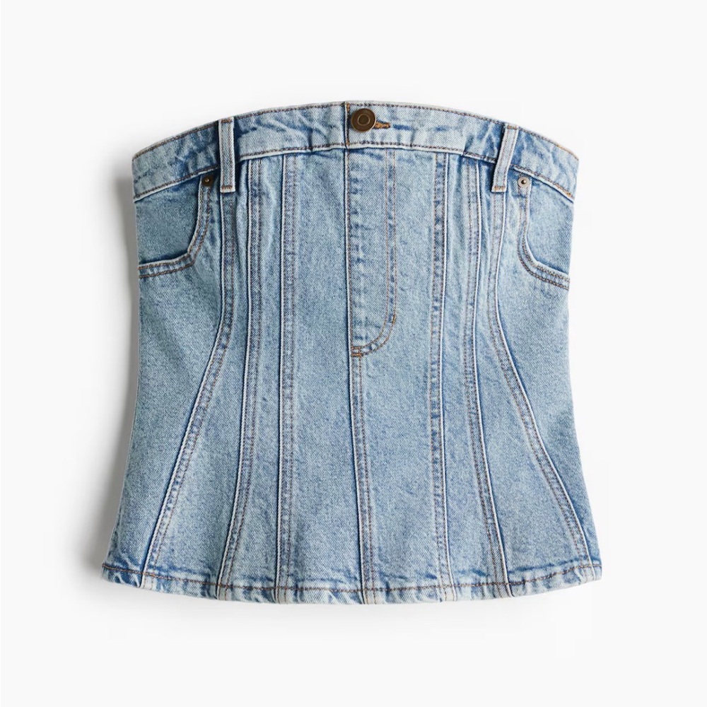 H&M DENIM BUSTIER